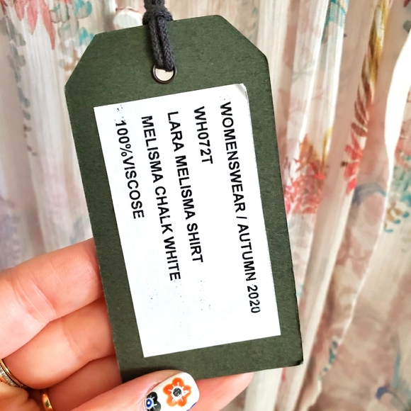 Allsaints Lara Melisma Chiffon Top in White - Picture 9 of 9